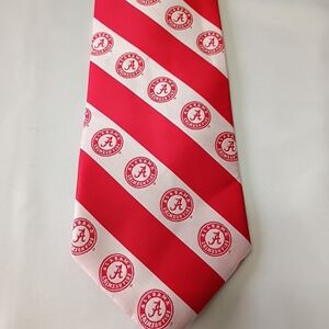 Red and White Striped Tie
